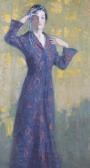 RAAB George Woman In Blue Dress RAAB George Woman In Blue Dress