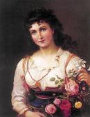 RABE Theodor Dziewczyna Z Kwiatami, 1885 R. RABE Theodor Dziewczyna Z Kwiatami, 1885 R.