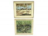 RAFFAN John Waterside Study With Trees Reflecting In The Water's Surface RAFFAN John Waterside Study With Trees Reflecting In The Water's Surface