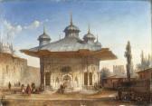 RAFFORT Etienne Sultan Ahmet Iii's Fountain By The Entrance To Topkapi Sarayi, Constantinople RAFFORT Etienne Sultan Ahmet Iii's Fountain By The Entrance To Topkapi Sarayi, Constantinople