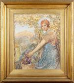RAINEY William Study Of A Girl Picking Grapes RAINEY William Study Of A Girl Picking Grapes