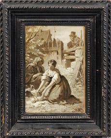 Arthur Georg Von Ramberg - Junges Familienglück Im Garten