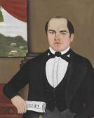 RANDALL A C Portrait Of A Gentleman Holding A Newspaper RANDALL A C Portrait Of A Gentleman Holding A Newspaper