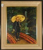 RANDALL M.J. Figure In An Asian Landscape RANDALL M.J. Figure In An Asian Landscape