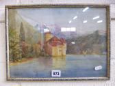 RANDALL W H Mediterranean Lake Scene RANDALL W H Mediterranean Lake Scene