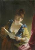 RAOUX Jean A Young Lady Reading A Letter RAOUX Jean A Young Lady Reading A Letter