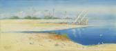 RAPPINO R Egyptian Scene Camels Before Boats Drying Sails RAPPINO R Egyptian Scene Camels Before Boats Drying Sails