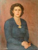 RATISKI M Portrait De Femme Au Collier De Perles RATISKI M Portrait De Femme Au Collier De Perles