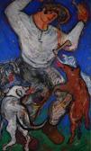 raul CORDERO Figure With Dogs raul CORDERO Figure With Dogs