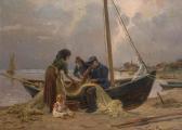 RAUPP Friedrich, Fritz Fischerfamilie Am Strand RAUPP Friedrich, Fritz Fischerfamilie Am Strand