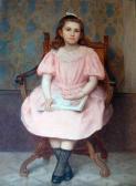 RAYNAUD Auguste Jeune Fille En Rose RAYNAUD Auguste Jeune Fille En Rose