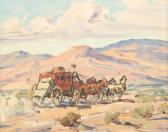 REED Marjorie Stagecoach Through A Desert Landscape REED Marjorie Stagecoach Through A Desert Landscape