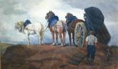 REGANEY Guillaume A Road Mender's Horse Cart REGANEY Guillaume A Road Mender's Horse Cart