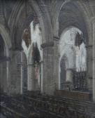REID George Ogilvy Interior Of A Cathedral With Figure REID George Ogilvy Interior Of A Cathedral With Figure