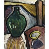 REID Isobelle Chestnut Still Life With Green Vase REID Isobelle Chestnut Still Life With Green Vase