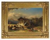 REINHOLD Franz Landschaft Mit Mühle Und Figuraler Staffage REINHOLD Franz Landschaft Mit Mühle Und Figuraler Staffage