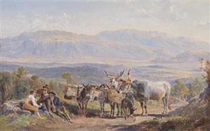 Heinrich Reinhold - Reposing From The Region Of Olevano Towards The Volsberghe In The South