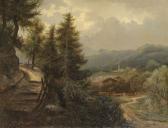 REINHOLD V. Heuvelachtig Landschap Metlandwegeltje En Landerijen REINHOLD V. Heuvelachtig Landschap Metlandwegeltje En Landerijen