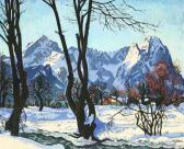 REISER Carl Alpine Winter Scene REISER Carl Alpine Winter Scene