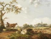RENARD Fredericus Theodorus A Drover Resting With His Flock On A Country Path RENARD Fredericus Theodorus A Drover Resting With His Flock On A Country Path