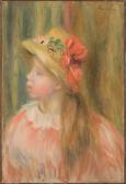 RENOIR Auguste Portrait De Jeune Fille Au Chapeau De Paille RENOIR Auguste Portrait De Jeune Fille Au Chapeau De Paille