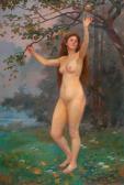 RENOUX Ernest Jules Eva Unter Dem Apfelbaum. RENOUX Ernest Jules Eva Unter Dem Apfelbaum.