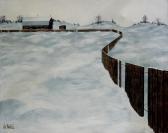 REYNOLDS Lee Snow Scene With House REYNOLDS Lee Snow Scene With House