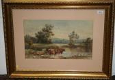 REYNOLDS W Cattle Watering Beside A River Signed And Dated REYNOLDS W Cattle Watering Beside A River Signed And Dated