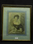 RIBEIRO Joao Baptista Villa Real (portugal) (1790 -porto 1868) Portrait De Doria Maria Assumpsao, Un Livre En Main, Sur Fond De Parc RIBEIRO Joao Baptista Villa Real (portugal) (1790 -porto 1868) Portrait De Doria Maria Assumpsao, Un Livre En Main, Sur Fond De Parc