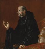 RICCI Fray Juan Andrés Portrait Of A Benedictine Monk, Half Length, Standing Beside A Throne And Mitre RICCI Fray Juan Andrés Portrait Of A Benedictine Monk, Half Length, Standing Beside A Throne And Mitre