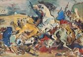 RICHARDS Ceri Garaldus The Lion Hunt (after Delacroix) RICHARDS Ceri Garaldus The Lion Hunt (after Delacroix)