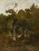RICHET Leon Waldlandschaft. RICHET Leon Waldlandschaft.