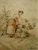 RICHTER Ludwig Adrian
Couple Preparing A Picnic In A Summerlandscape RICHTER Ludwig Adrian
Couple Preparing A Picnic In A Summerlandscape