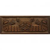 RICK THOMAS Two Headed Sea Serpent Carved Plaque RICK THOMAS Two Headed Sea Serpent Carved Plaque