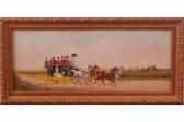 RIDEOUT Phillip Henry Victorian Stagecoach Scene RIDEOUT Phillip Henry Victorian Stagecoach Scene