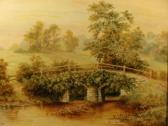RIDLEY L.G.A. Stone Bridge Over A Tranquil River, Meadows And Trees Beyond RIDLEY L.G.A. Stone Bridge Over A Tranquil River, Meadows And Trees Beyond