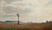 RIEDEL Wilhelm Panoramic Landscape With A Wayside Shrine RIEDEL Wilhelm Panoramic Landscape With A Wayside Shrine