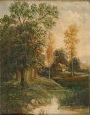 RIEDER Karl A Figure In A River Landscape; & A Companion RIEDER Karl A Figure In A River Landscape; & A Companion