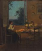 RIEDER Marcel A Woman Near The Window At Dusk RIEDER Marcel A Woman Near The Window At Dusk