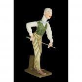 Riessner, Stellmacher & Kessel Turn Amphora Character Figure Of A Billiards Player Riessner, Stellmacher & Kessel Turn Amphora Character Figure Of A Billiards Player