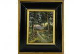 RIMBOUT Emile Sunset Woodland Scene RIMBOUT Emile Sunset Woodland Scene