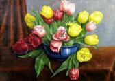 RIMMER R Old Tulips In A Blue Bowl RIMMER R Old Tulips In A Blue Bowl