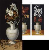RING Ludger Tom II Narcissi, Calamine Violets And Periwinkle In A Ewer, On A Ledge With A Sprig Of Rue RING Ludger Tom II Narcissi, Calamine Violets And Periwinkle In A Ewer, On A Ledge With A Sprig Of Rue