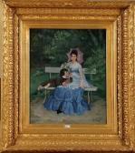 RINGEL Frederic Enfant Au Papillon Avec Sa Mère Au Parc RINGEL Frederic Enfant Au Papillon Avec Sa Mère Au Parc