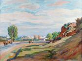RIOU Louis Adolphe Aux Abords D'une Ville Marocaine RIOU Louis Adolphe Aux Abords D'une Ville Marocaine