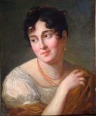 RIOULT Louis Édouard Portrait Of A Lady Wearing Coral Jewellery RIOULT Louis Édouard Portrait Of A Lady Wearing Coral Jewellery