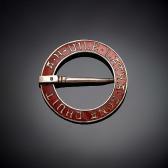 RITCHIE Alexander Handyside A Siver And Red Enamel Plaid Brooch RITCHIE Alexander Handyside A Siver And Red Enamel Plaid Brooch