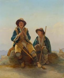 Leopold Robert - Two Shepherds Making Music 