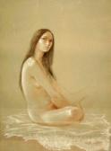 ROBERTS Arthur Spencer Portrait Of A Seated Female Nude ROBERTS Arthur Spencer Portrait Of A Seated Female Nude