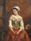 ROBERTS Edwin Thomas A Young Fruit Seller Holding A Rosary ROBERTS Edwin Thomas A Young Fruit Seller Holding A Rosary